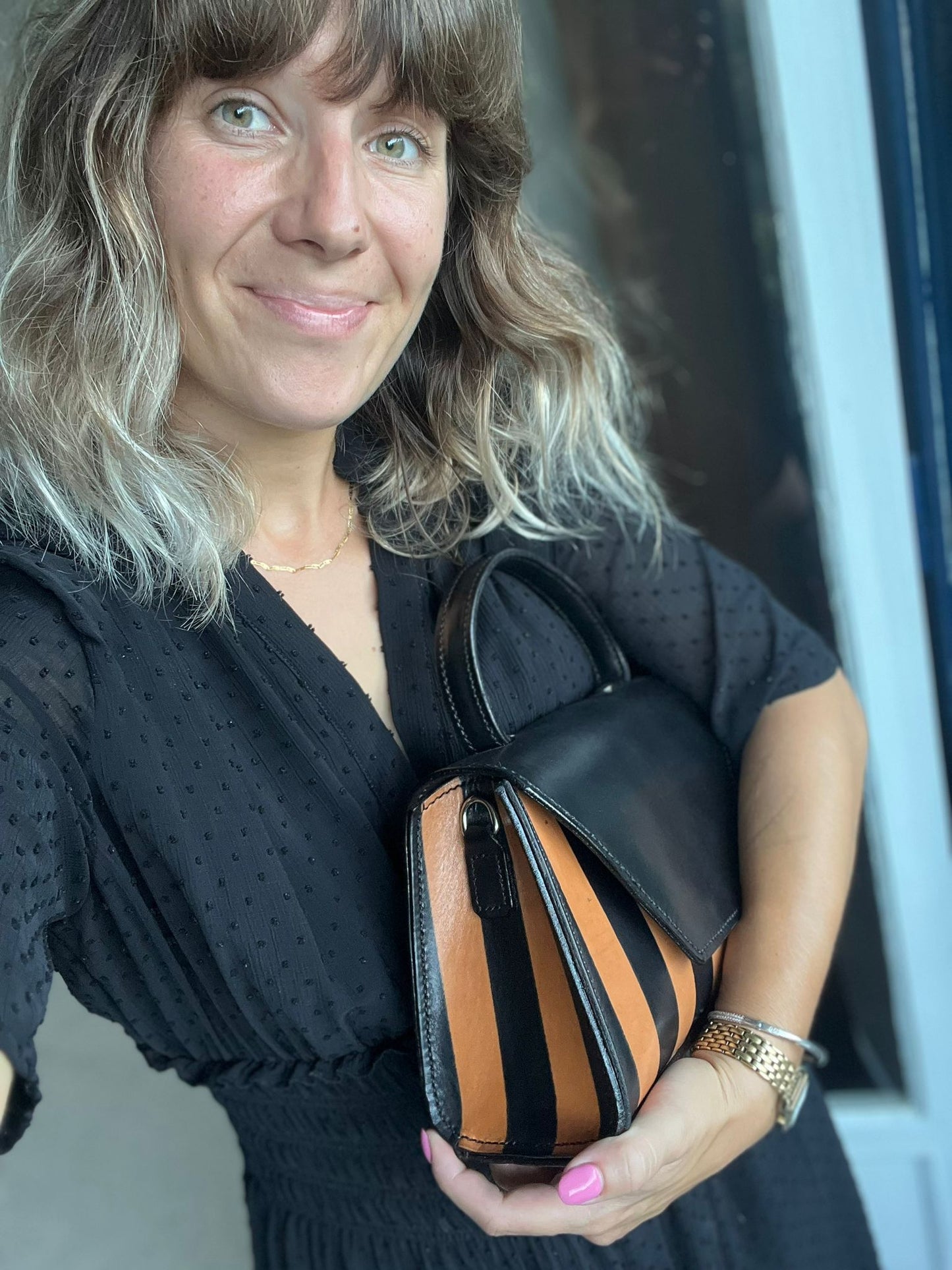 Sac à main M Rayé