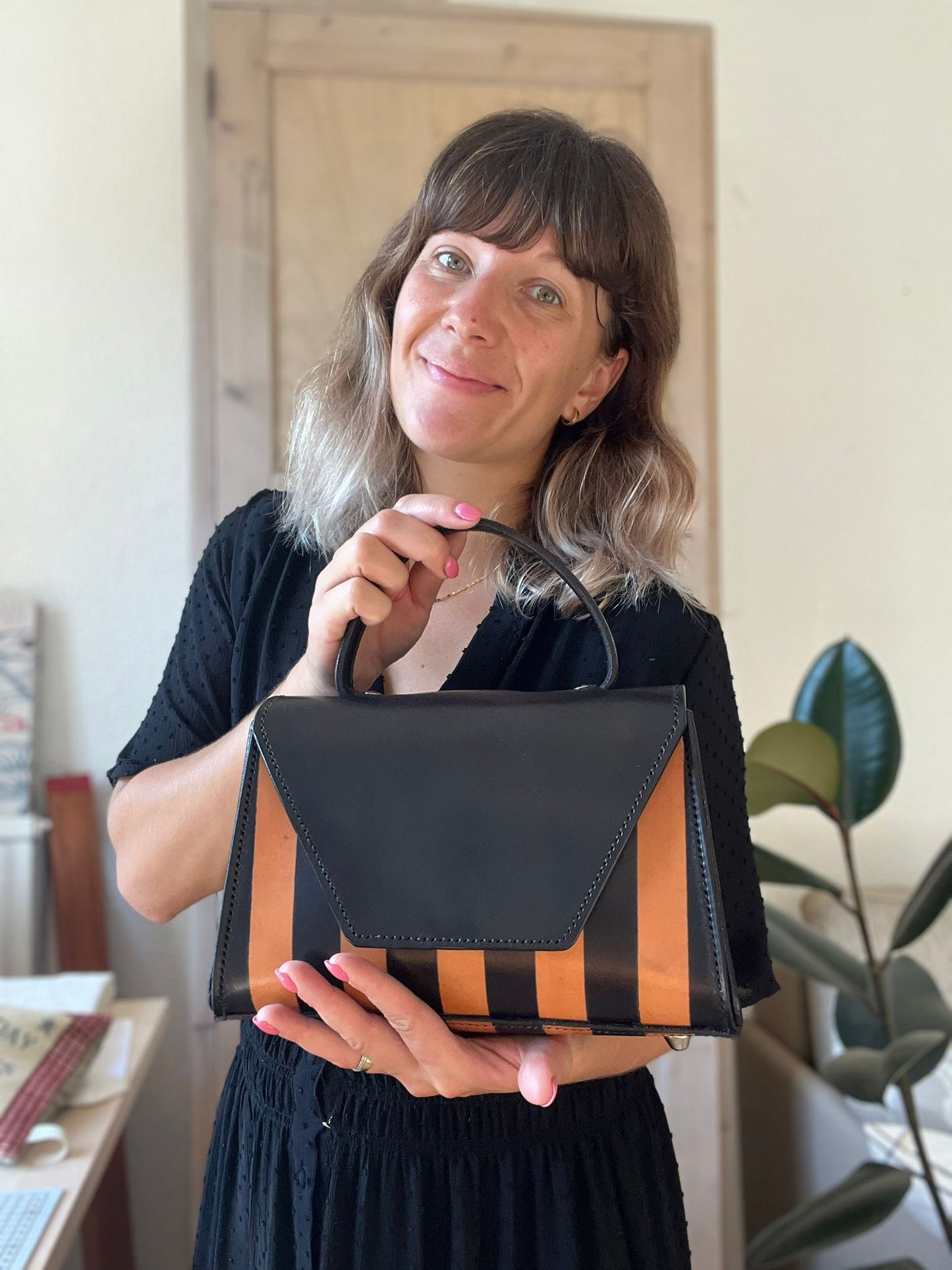 Sac à main M Rayé